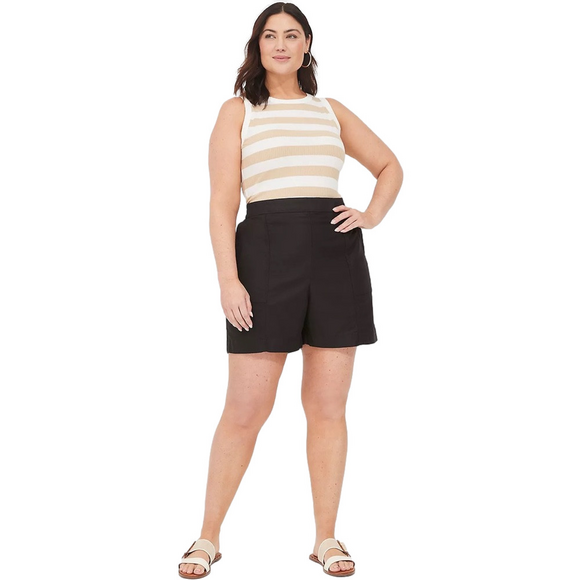 Lane Bryant Pants - Lane Bryant The Softest Short Solid Black Slub Pull-On Shorts Women's Plus 18/20